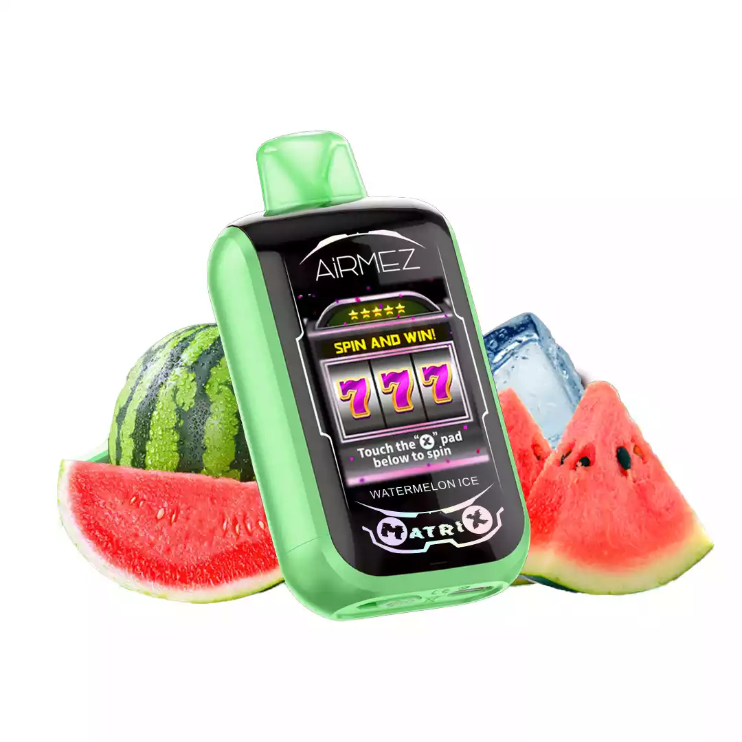 Watermelon Ice vape, Airmez Matrix Pro smak arbuz lód, e-papieros orzeźwiający, soczysty arbuz lód, chłodzący vape - AIRMEZ MATRIX Pro 30000 Puffs Disposable Vapes - VapeXYZ