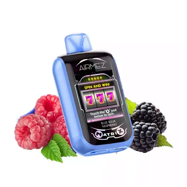 Airmez Matrix Pro Blueberry Raspberry, jagoda malina vape smak, owocowy e-liquid, vape z owocami - AIRMEZ MATRIX Pro 30K Puffs Ekran Dotykowy Niski Nikotyna Zakup ...