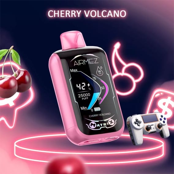 Airmez Matrix Pro Cherry Cola, jednorazowy vape smak wiśniowa cola, e-papieros z owocowymi smakami, Airmez smaki - AiRMEZ Matrix Jednorazowy e-papieros 25000 buchów o smaku ...