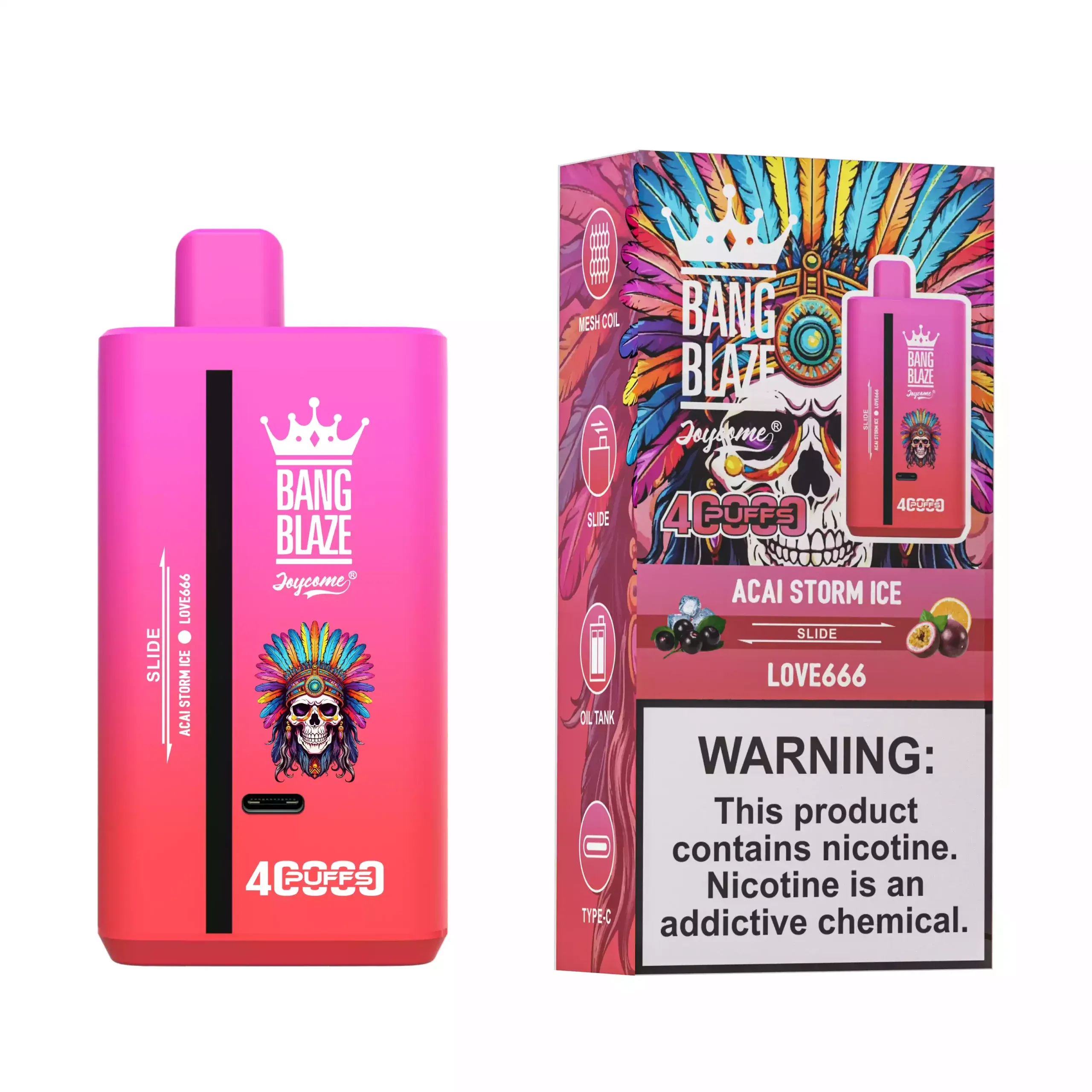 Bang Blaze 40000, e-papieros dual flavors, vape z dwoma smakami, przełącznik smaku e-papieros - BANG BLAZE 40000 Puffs DSK041 Dual Flavor Low Nicotine Bulk Buy ...