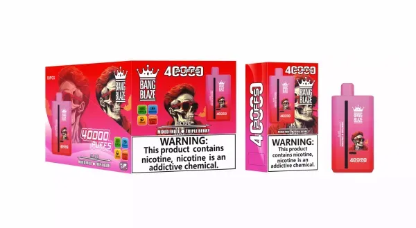 Bang Blaze ekran LED, vape wyświetlacz baterii, e-papieros z ekranem statusu - BANG BLAZE 40K Puffs Podwójny Smak DSK041 Ekran LED Niski Nikotyna ...