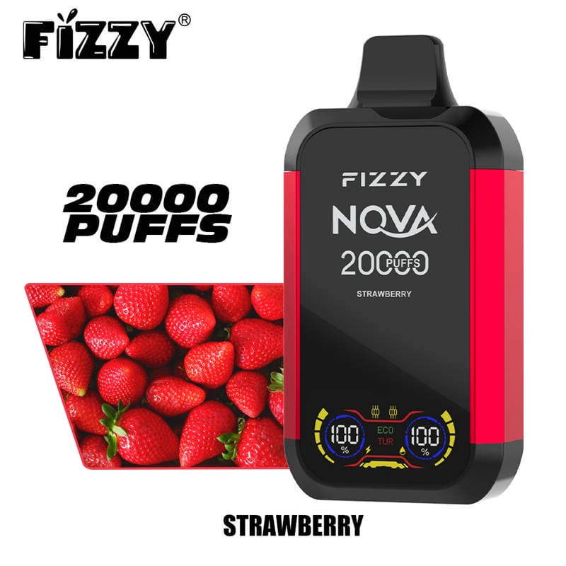 jednorazowy vape Fizzy z ładowaniem USB-C, ładowanie e-papierosa, vape podłączony do kabla, bateria vape, nowoczesna jednorazówka z portem USB - Fizzy Nova 20000 Puffs Jednorazowa sprzedaż hurtowa Vape