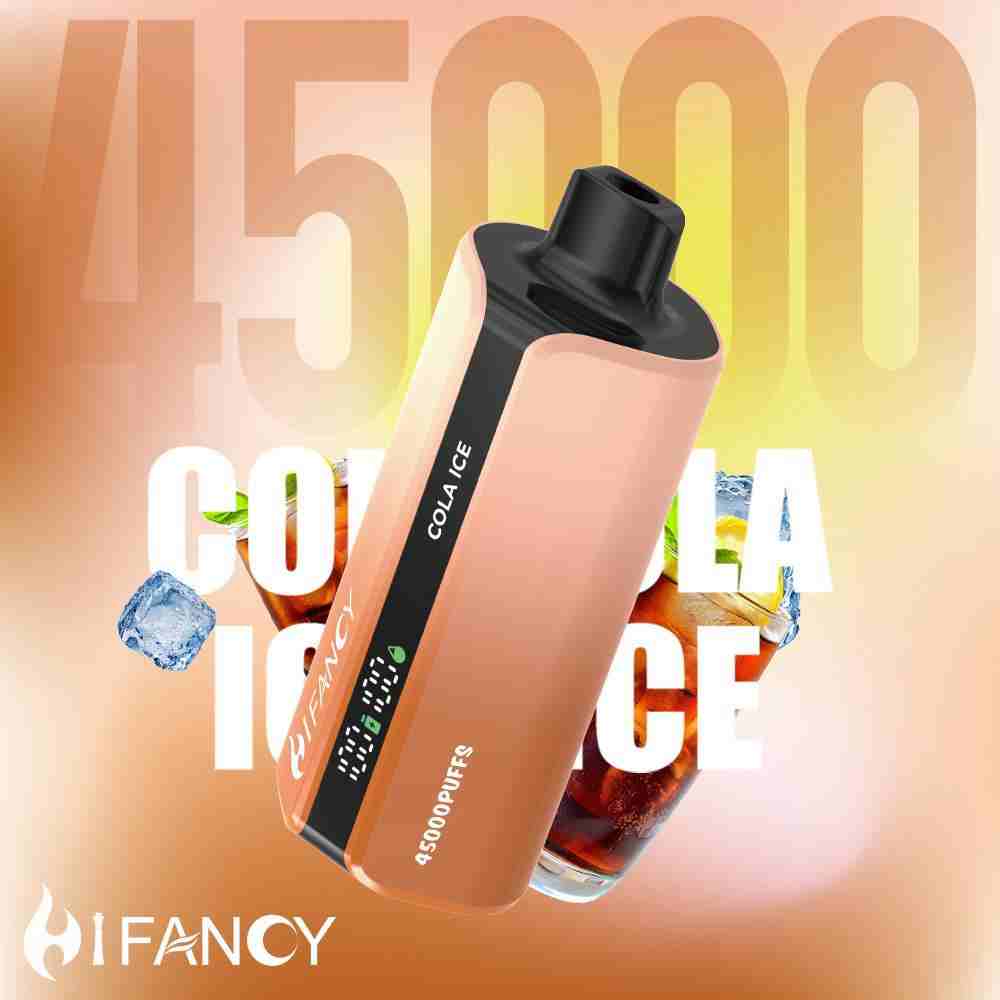 Hifancy 45k podwójny ekran LED, wyświetlacz e-papierosa poziom płynu bateria, nowoczesny design vape - HIFANCY DREAM 45000 Puffs Cola Ice -
