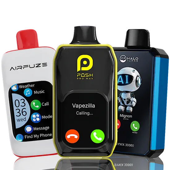 smart vape z ekranem, nowoczesny e-papieros gadżet, e-papieros z wyświetlaczem, futurystyczny vape design - Smart Vapes with Phone Connectivity | Advanced Features