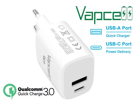nieprawidłowe ładowanie vape, ładowarka ultra fast charge e-papieros, e-papieros ładowarka 5V 1A, ryzyko przegrzania vape - Szybka ładowarka sieciowa zasilacz wyjście USB-A USB-C szybkie ...