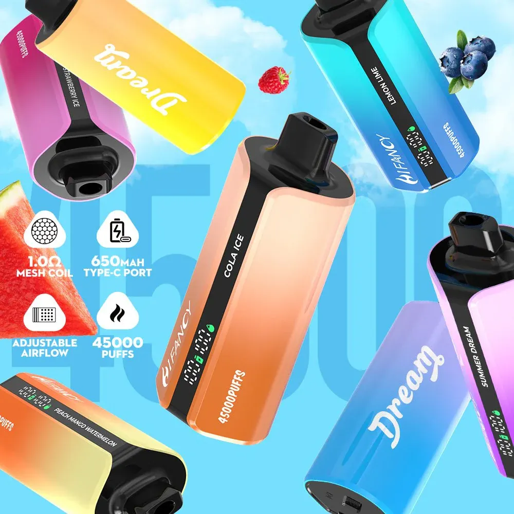 Hifancy Dream smaki, vape z owocami, świeże smaki e-papierosa, truskawka arbuz malina vape - EU Warehouse HIFANCY DREAM 45000 Puffs Disposable Vape Wholesale ...