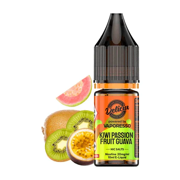 Airmez Kiwi Passion Fruit Guava, egzotyczne owoce vape, kiwi marakuja guawa, kolorowe owoce e-liquid - Kiwi Passion Fruit Guava Deliciu V2 E-Liquid by Vaporesso — Tablites
