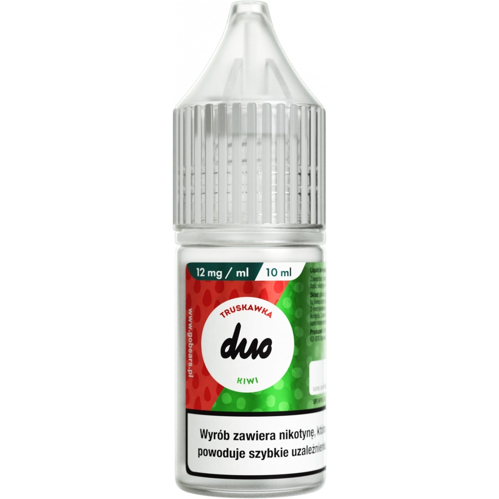 smaki vape, owocowe e-papierosy, różne smaki liquidów, truskawka cytryna kiwi vape - Liquid DUO Truskawka Kiwi 10ml - e-papierosy.pl