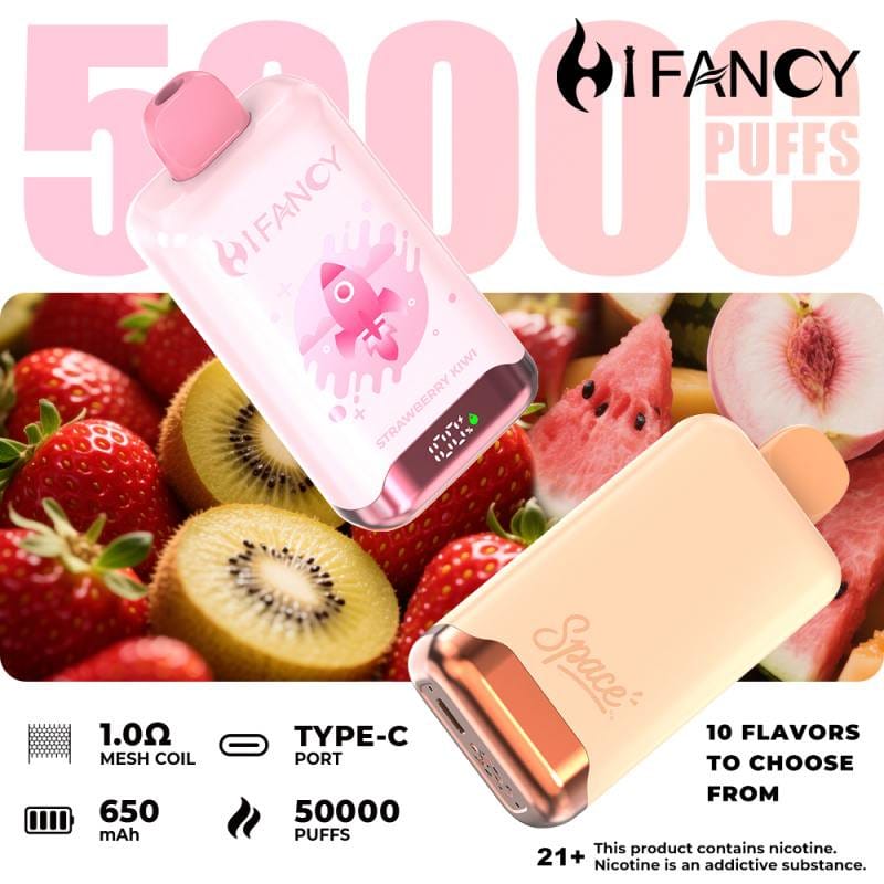 Hifancy Space 50000 Puffs wyświetlacz LED, przezroczyste elementy, futurystyczny design vape, inteligentny ekran, wskaźnik baterii liquidu, elektroniczny papieros - Chiny dostosowane do Hifancy Space 50k producenci, Factory - cena ...