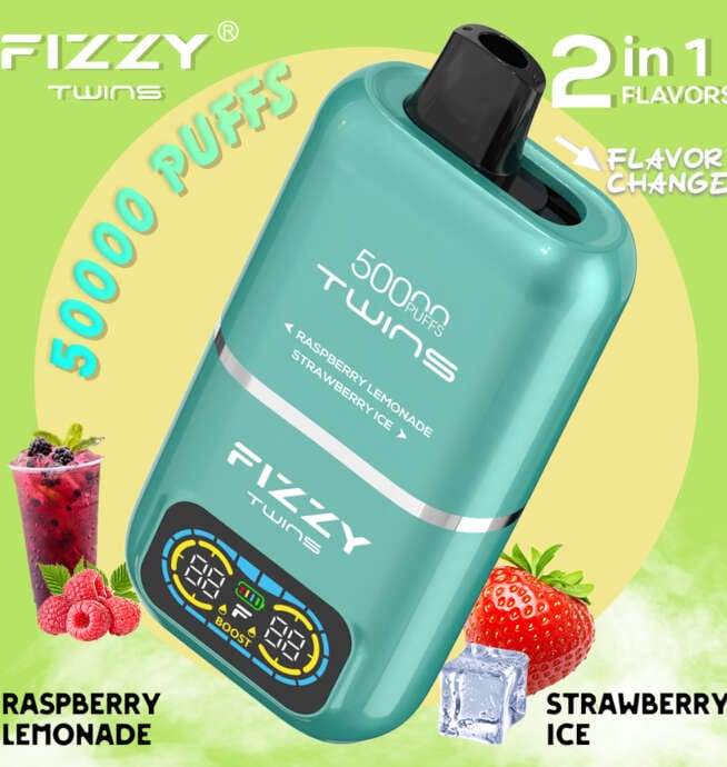 Fizzy Twins 50000 vape, vape DJ, miksowanie smaków, elektroniczny papieros konsola DJ, inteligentne wapowanie - Fizzy Twins 50000 50k Puffs 2% 5% Nikotynowy podwójny smak ...