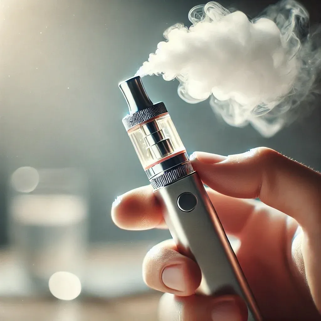 rozwiązywanie problemów vape, troubleshooting e-papierosa, smak spalenizny vape, osoba sfrustrowana e-papierosem - Jak poprawić smak w e-papierosach? Najczęstsze problemy i ich ...