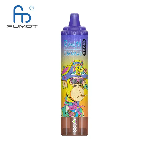 RandM Tornado 15000 kolorowy vape RGB, e-papieros Rick and Morty styl, świecący vape design - RandM Tornado 15000 Puff Disposable Vape - Box Of 10