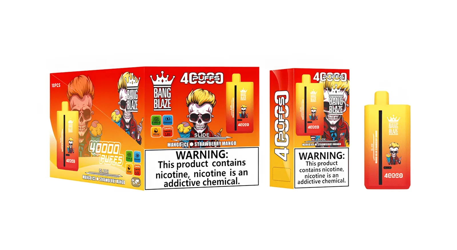 Bang Blaze 40000 wewnętrzne zbiorniki, dwa zbiorniki e-liquid, przekrój vape dual flavor, e-papieros dwie komory smaków - Bang Blaze 40000 Puffs DUAL Flavors - E-papierosy Jednorazowe ...