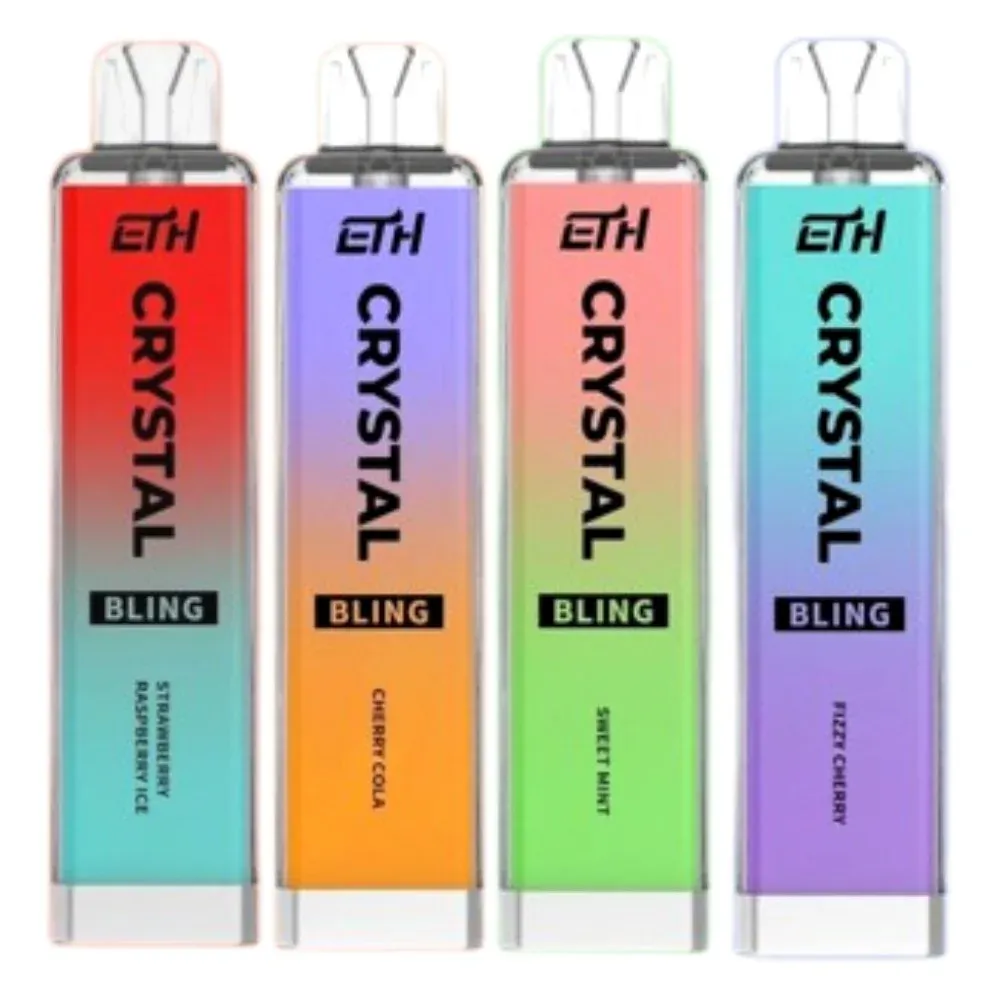 porównanie modeli Crystal Bling, Crystal Bling 6000 Pro Ultra Shisha, różne jednorazowe vape Crystal, e-papierosy Crystal kolekcja - Crystal Bling 6000 Disposable Vape Pod Device