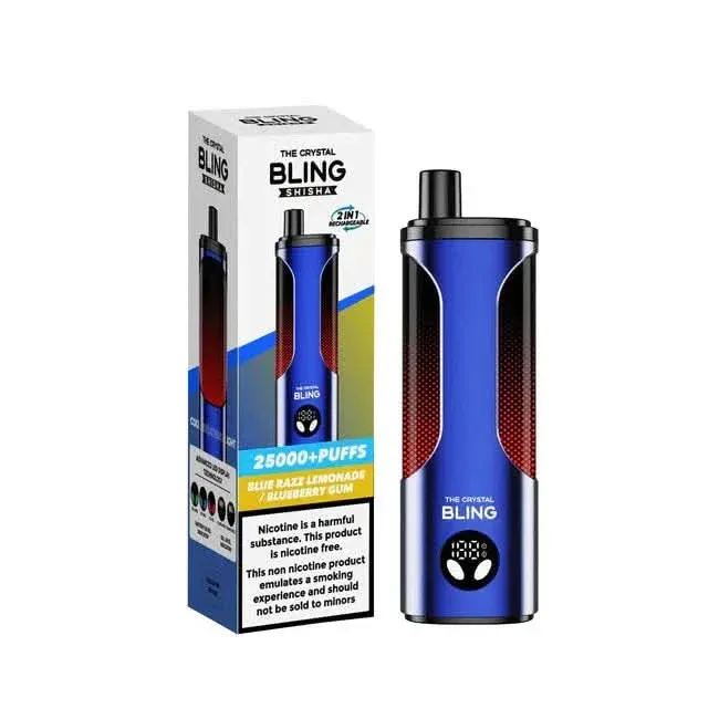 The Crystal Bling Shisha 25000 Puffs, jednorazowy vape, e-papieros z krystaliczną obudową, wysokiej jakości vape, specyfikacja produktu vape, elegancki design - Crystal Bling shisha 25000 Vape | 5 For £45 | Vape Offers Uk
