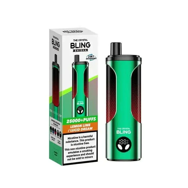 The Crystal Bling Shisha detal techniczny, krystaliczna obudowa vape, zaawansowany e-papieros design, produkt shisha vape z bliska - Crystal Bling shisha 25000 Vape | 5 For £45 | Vape Offers Uk
