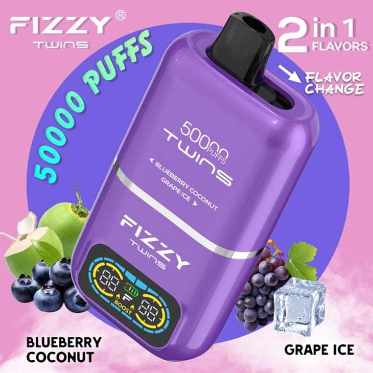 Fizzy Twins 50000 Puffs jednorazowy vape, e-papieros podwójny smak, nowoczesny vape - Dostosowane Chiny Fizzy Twins 50000 Puffs Dual Flavours Producenci ...