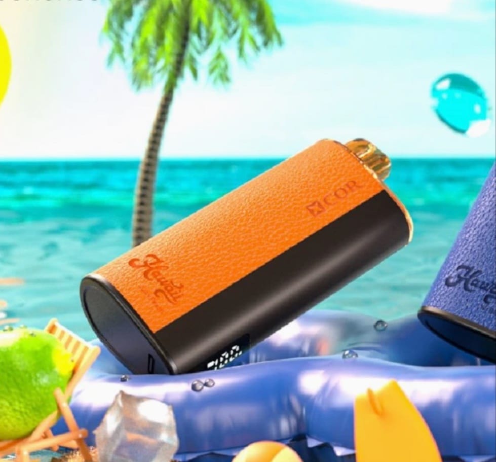 Xcor Hawaii Pro smak owocowy, wakacyjny e-papieros, vape o smaku plaży i owoców - Hawaii Xcor 12000 Juicy Peach