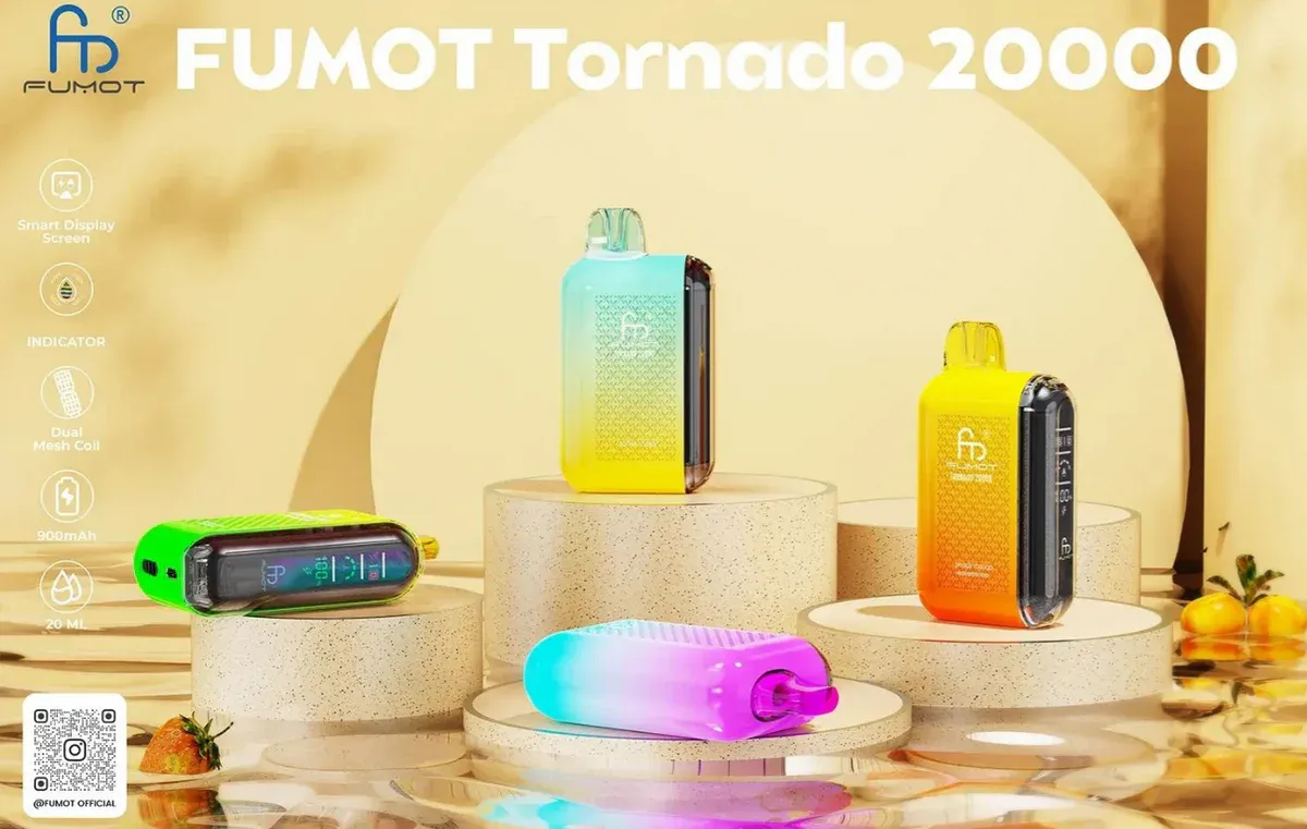 Fumot Tornado 20000 smaki desery, cukierki vape, słodkie aromaty e-papierosa, e-papieros o smaku waty cukrowej - Randm Tornado 20000 | Pudełko 10 | 14,30€