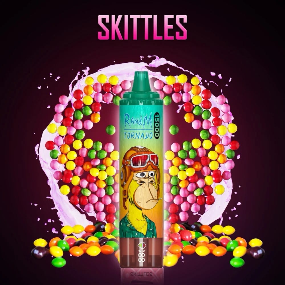Różnorodność smaków vape, Fumot Tornado smaki słodycze, galaktyka e-liquidów, kolorowe jednorazowe vape - Randm Tornado 15 000 pufff 5% smak ✓ SKITTLES ✓ Nowość ...