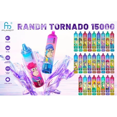oszczędzanie na wapowaniu, kalkulator kosztów vape, RandM Tornado 15000 oszczędności, taniej niż małe jednorazówki - Jednorazówka RandM Tornado 15k 15000 Puffs 25ml 5% 850mAh ...
