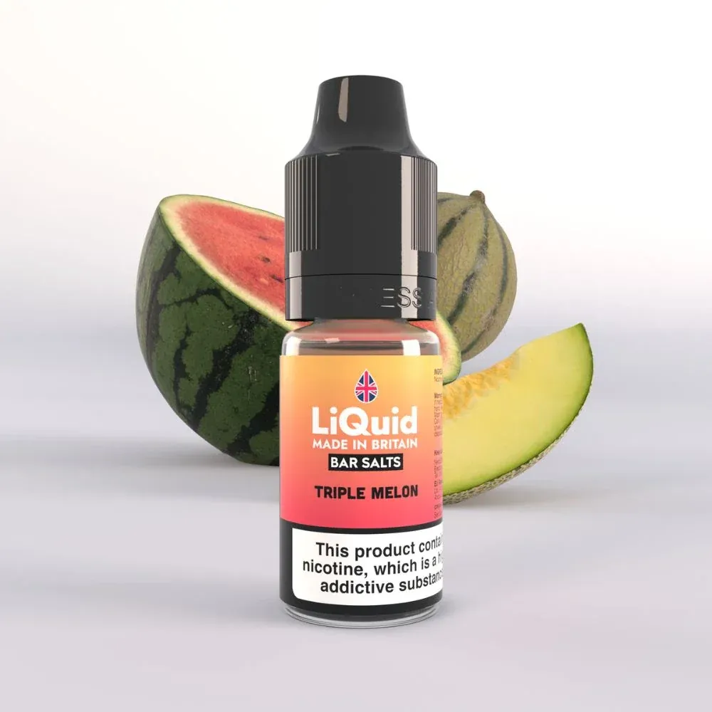 Bluerazz Lemonade Triple Melon, owocowe smaki vape, e-liquid arbuza melona cytryny, podwójny smak e-papierosa - Triple Melon Nic Salt | £2 Each or 10 for £18 | LiQuid