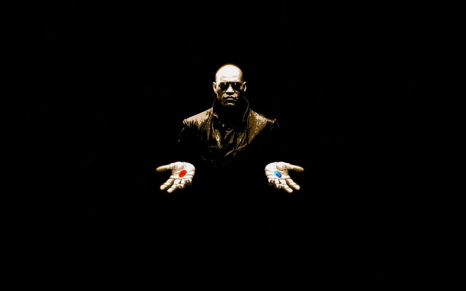 Morpheus oferujący czerwoną i niebieską pigułkę z vape, cyfrowy wojownik chmury Matrix vape, wybór pigułek vape - Movie Art - The Matrix - Morpheus Red Pill Or Blue Pill ...