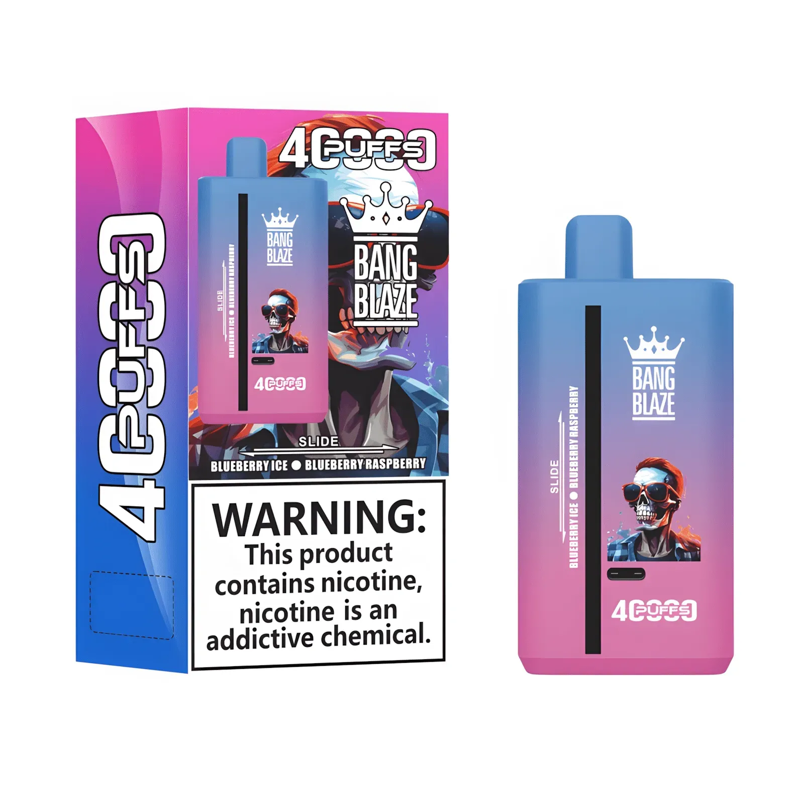 Bang Blaze system podwójnych smaków, przełącznik smaków e-papierosa, dual flavor vape, dwa zbiorniki liquidu, technologia zmiany smaku - Bang Blaze 40000 Puffs DUAL Flavors - E-papierosy Jednorazowe ...