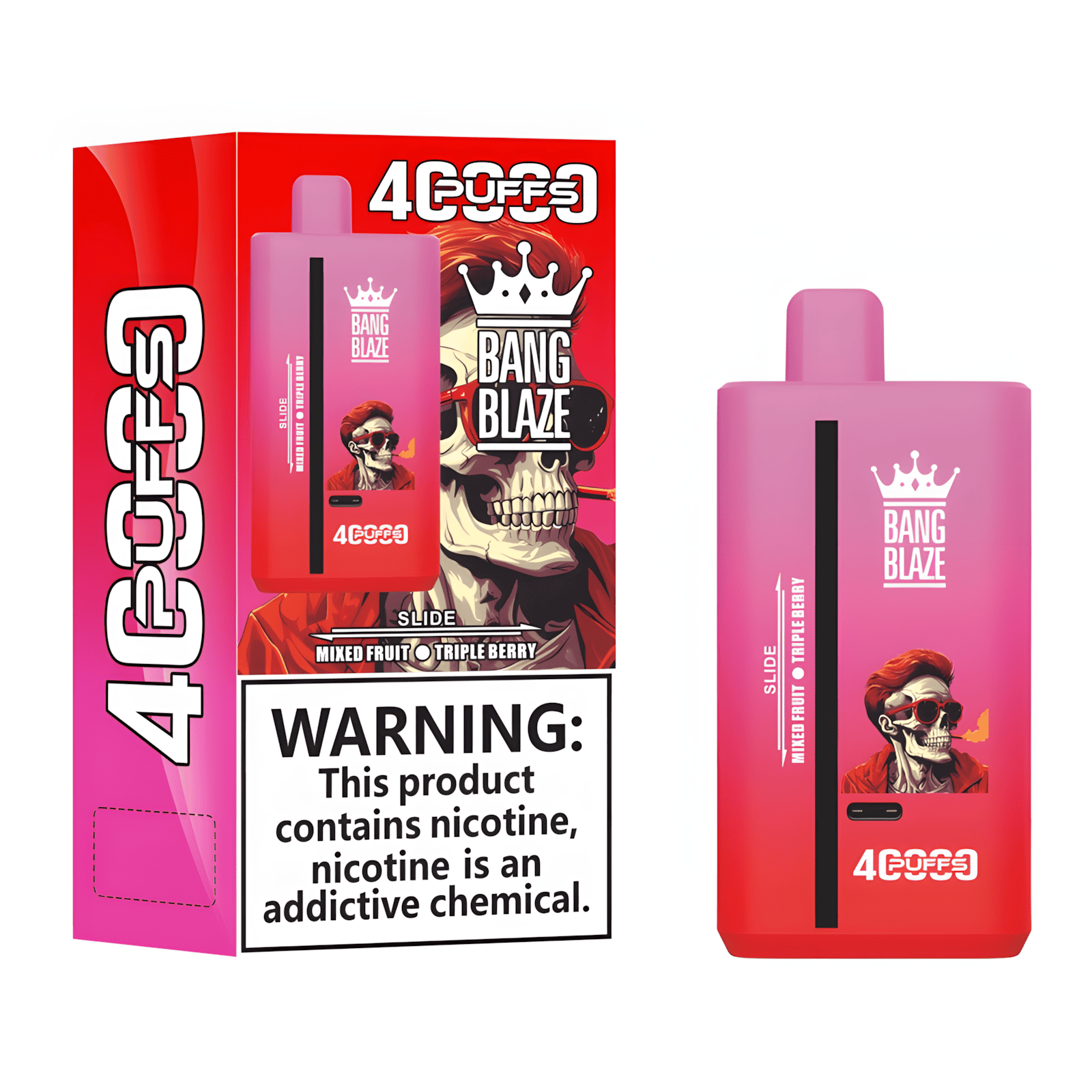 Bang Blaze duety smakowe, komplementarne smaki vape, kombinacje owoców e-papieros, podwójna osobowość smaków vape - Bang Blaze 40000 Dual: Totalna taniocha