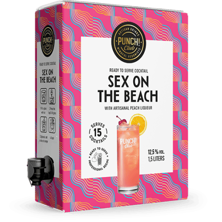 Sex On The Beach cocktail, brzoskwinia pomarańcza rum jagody, egzotyczny drink vape - Ready to drink Punch Club Sex On The Beach Bib 12,5% | Winezja.pl