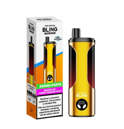 Crystal Bling Shisha styl życia mobilność, osoba używająca kieszonkowej sziszy w drodze, wygodne palenie shishy vape, bezproblemowa alternatywa dla sziszy - Crystal Bling Shisha 25000 Puffs Vape (Box of 5) – Bart Vapes