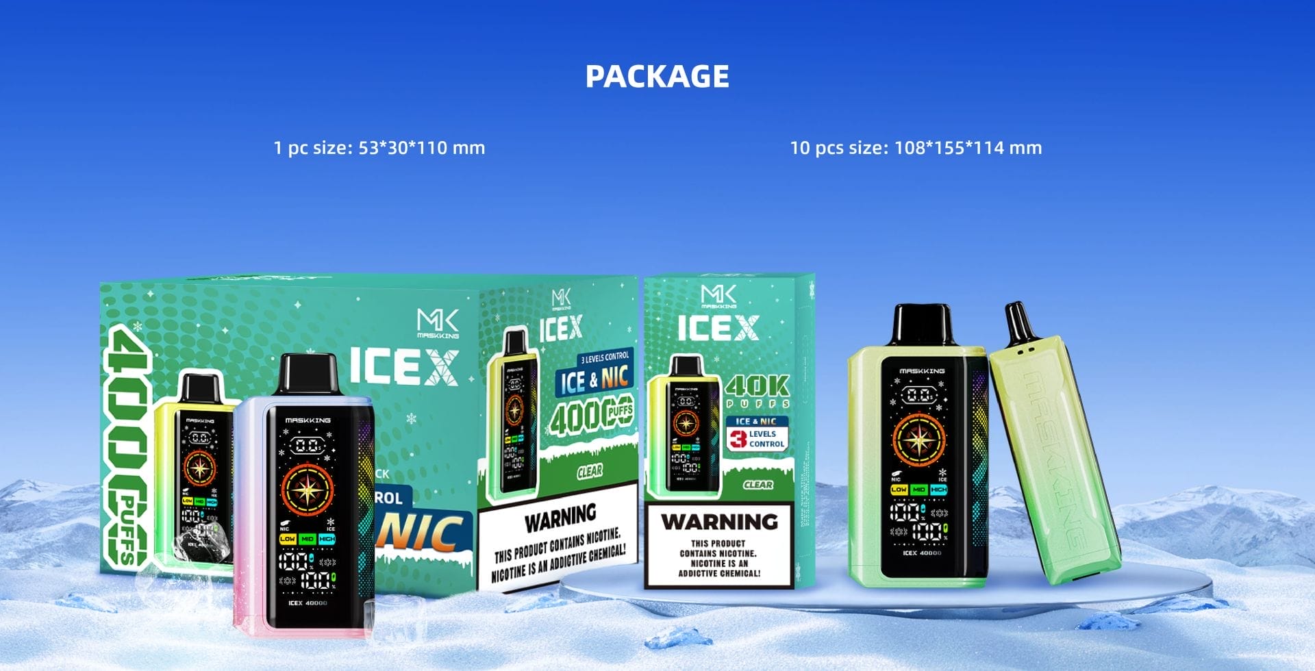maskking icex 40000 puffs jednorazowy vape