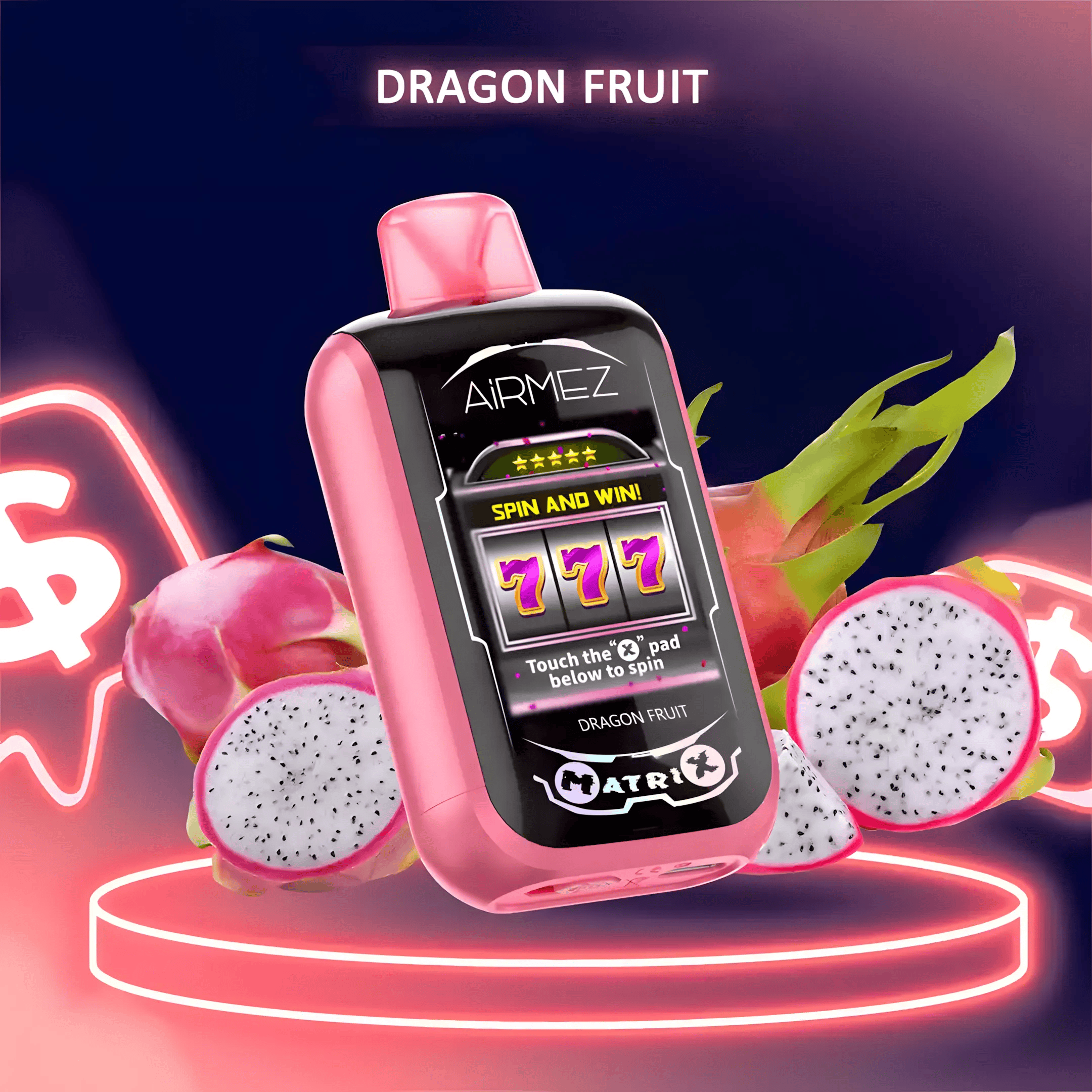 smak Dragon Fruit vape, pitaja e-papieros, egzotyczny liquid, Airmez Matrix Pro smak smoczego owocu, wapowanie subtelnych smaków - Airmez Matrix Pro 30k: Dragon Fruit – Nowy Król Osiedli?