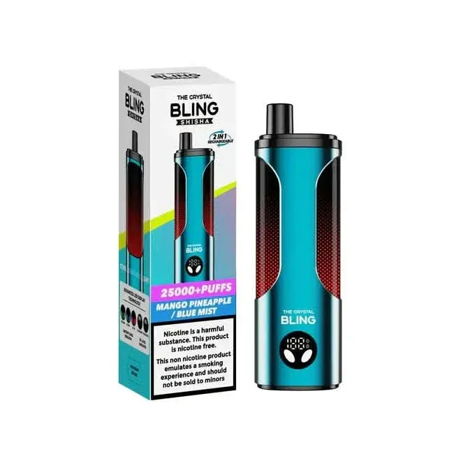 The Crystal Bling Shisha 25000 Puffs, jednorazowy vape, długotrwały e-papieros, urządzenie vape - Crystal Bling shisha 25000 Vape | 5 For £45 | Vape Offers Uk