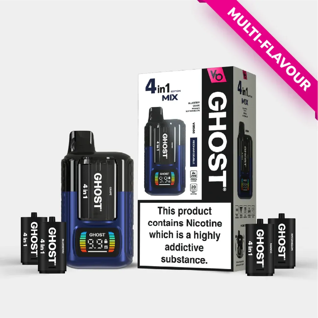 The Ghost Mix vape technique, miksowanie pozostałości smaku, zaawansowane techniki wapowania e-liquid, subtelne smaki - Mix Edition Ghost® 4 in 1 Rechargeable Device | 4 Flavours in 1 ...