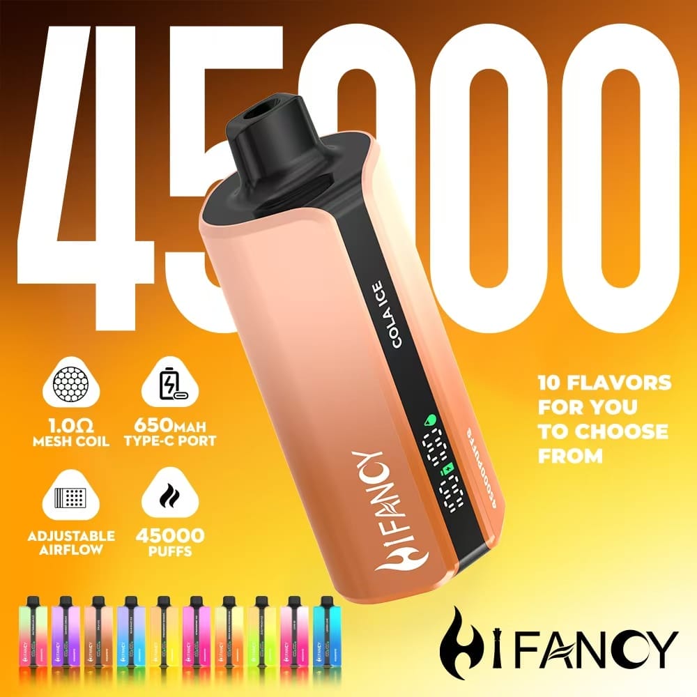 39 ml liquidu vape, pojemność e-liquidu Hifancy Dream, Hifancy 45k vs 10ml liquidy - Hifancy Dream 45000 Puffs – Bestseller | 39ml | Ekran LED