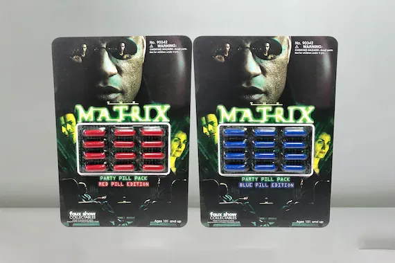 czerwona pigułka Matrix vape, iluzja jednorazowych e-papierosów, przebudzenie Matrix - Matrix Czerwona pigułka Niebieska pigułka Pakiet imprezowy...
