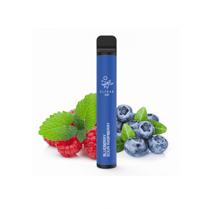 smak Blueberry Sour Raspberry vape, jagoda kwaśna malina e-liquid, e-papieros owocowy smak, kwaśne żelki vape - Jednorazowy e-papieros Elf Bar 600 Blueberry Sour Raspberry