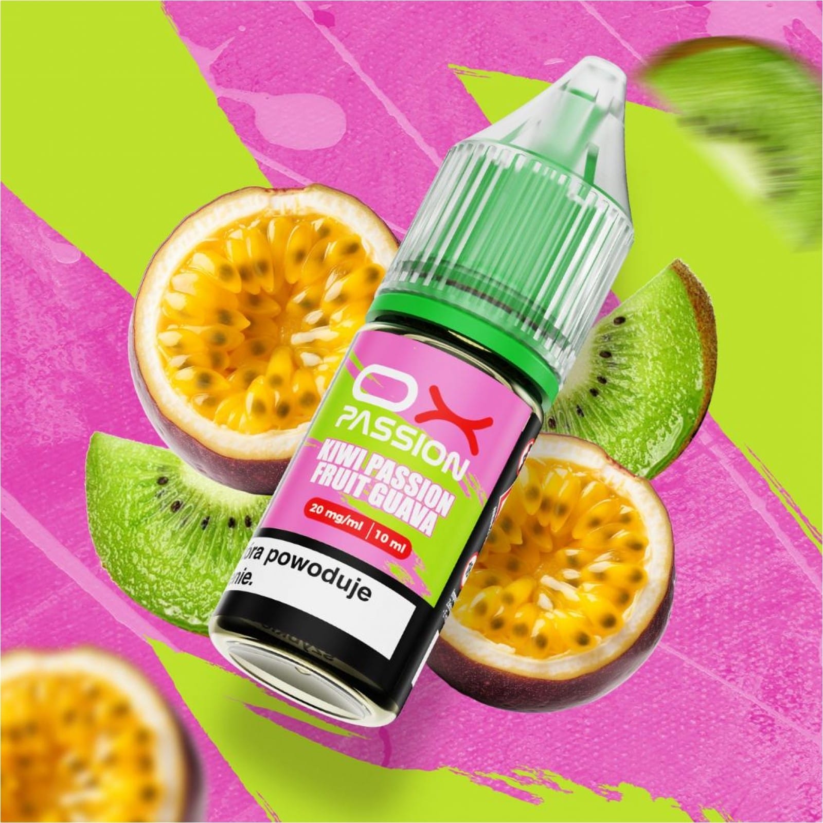 Kiwi Passion Fruit Guava smak vape, tropikalne owoce e-papieros, egzotyczny liquid smakowy - Liquid OXVA OX Passion Kiwi Passion Fruit Guava 10ml - e...