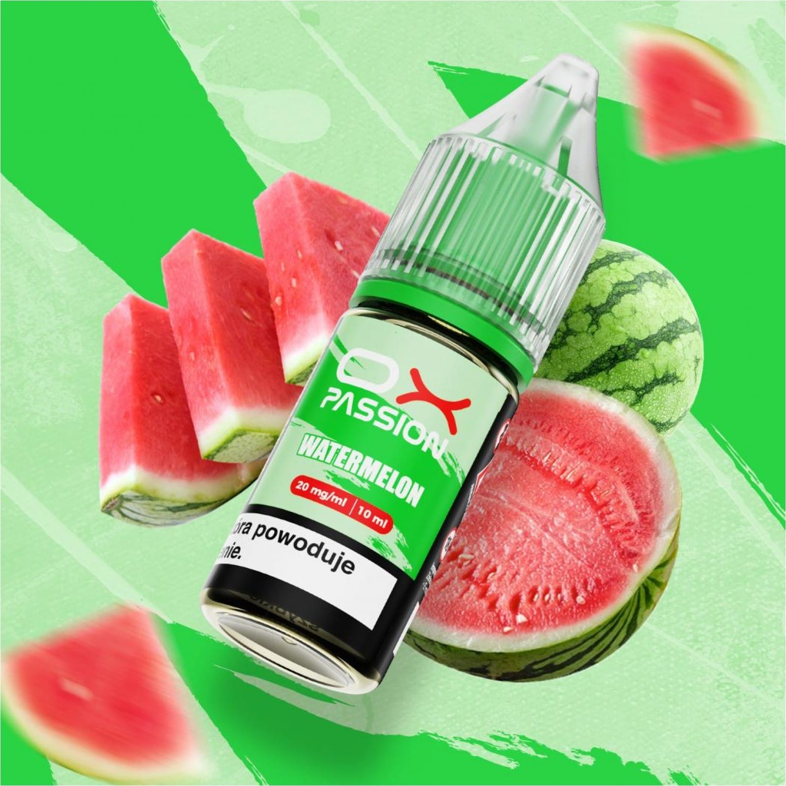 Watermelon Ice vape, soczysty arbuz z lodem e-liquid, mrożony arbuz do e-papierosa, owocowy chłodzik - OXVA liquid do e-papierosa OX Passion Watermelon 10ml - e-papierosy.pl