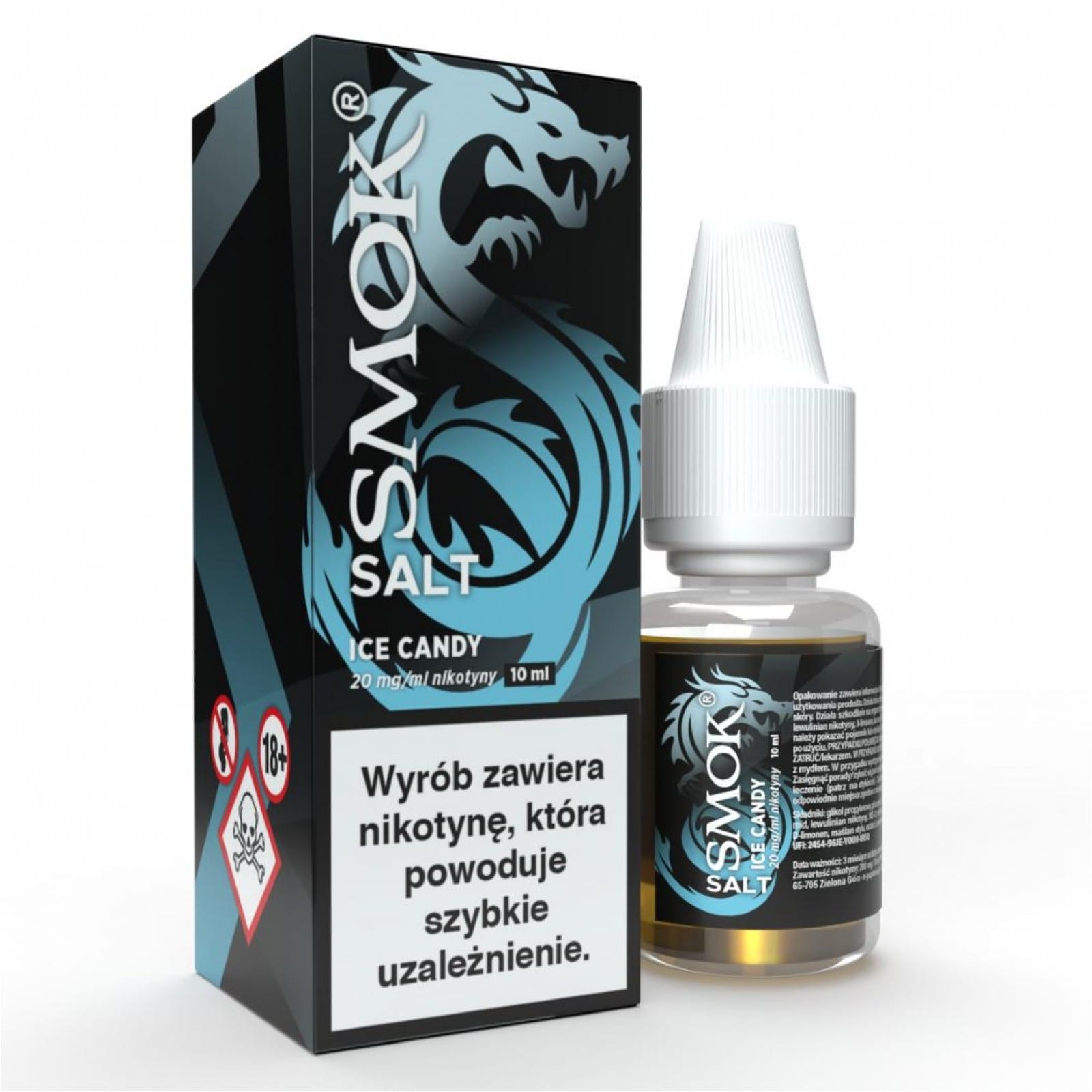 balans smaku vape, słodycz i chłód e-papierosa, kostki lodu i cukier, równowaga aromatów vape - Liquid SMOK Salt 10ml Ice Candy 20mg - e-papierosy.pl