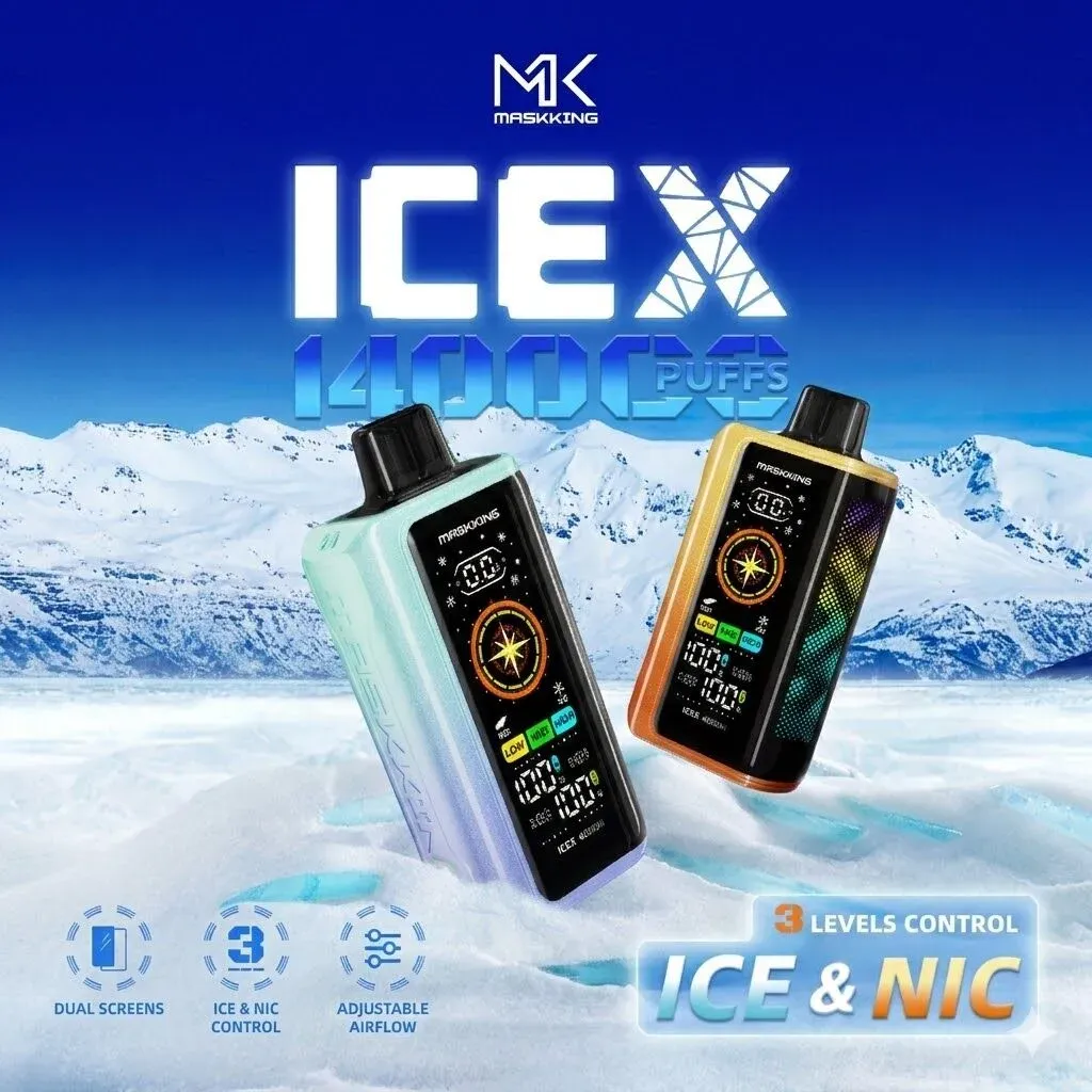 jednorazowy vape dużej liczby zaciągnięć, potężny e-papieros, przewodnik vape, MASKKING ICEX, nowoczesne urządzenie do wapowania - Maskking ICEX 40000: Najlepszy Wybór 2026 - 40 000 Zaciągnięć