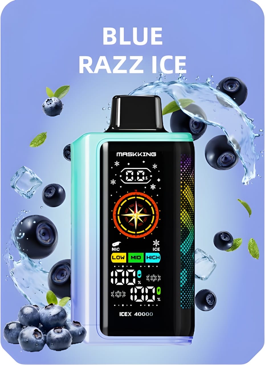 smaki MASKKING ICEX, lodowe e-liquidy, chłodzik vape, mentolowe owoce, butelki liquidów ice - Maskking ICEX 40000 Puffs - Lodowe Orzeźwienie | Pobranie...