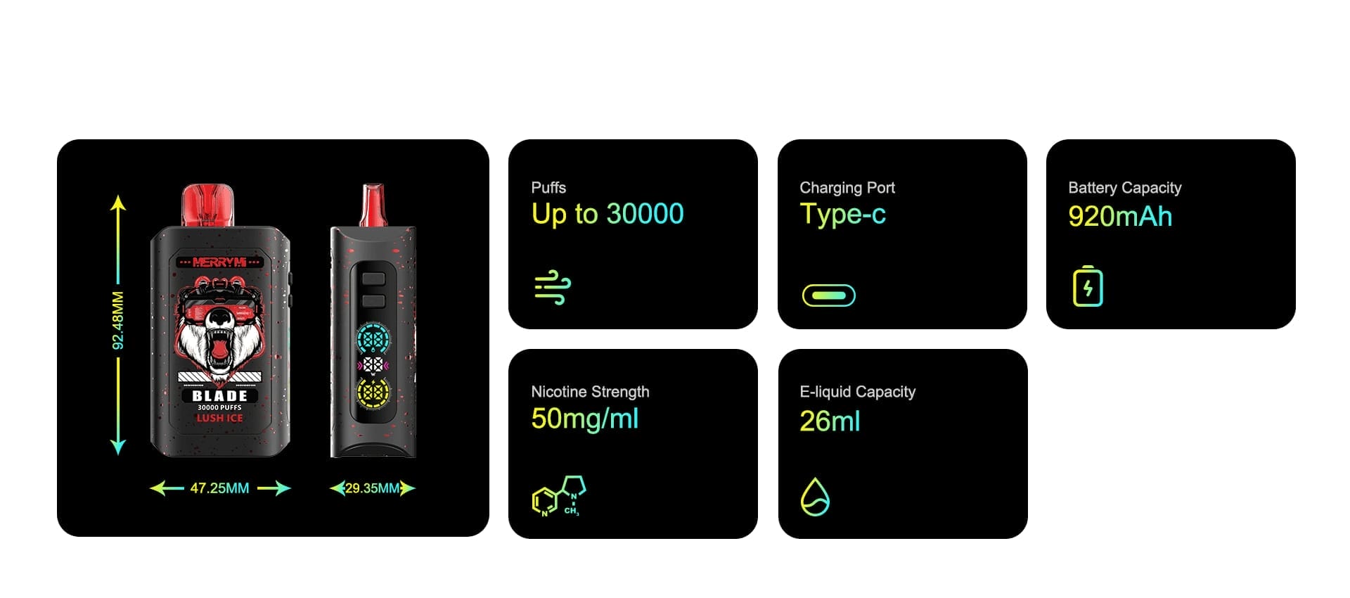 merrymi blade 30000 puffs jednorazowy vape