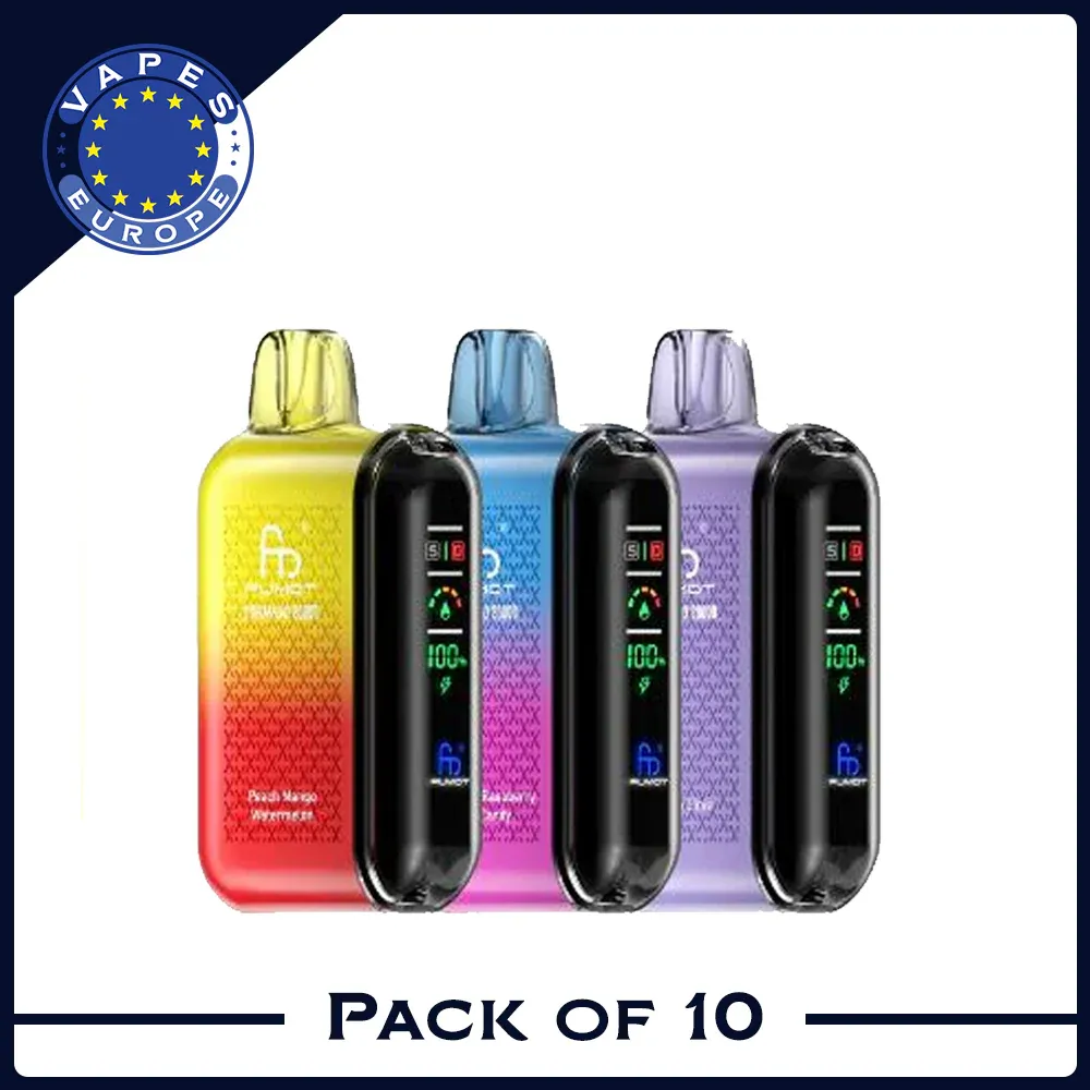 porównanie jednorazowych e-papierosów, Fumot Tornado 20000 kontra 50000 puffs, rozmiary vape, rodzaje e-papierosów, mały średni duży vape - RandM Fumot Tornado 20K | 20000 puffów podwójna siatka...