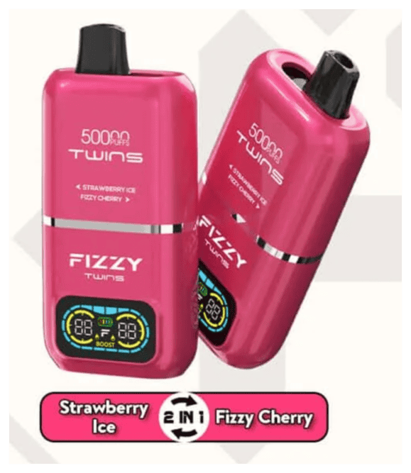 Fizzy Twins 50000 unboxing, otwieranie paczki vape, pierwsze wrażenia Fizzy Twins, pudełko vape podwójny smak - Fizzy Twins 50000: Wybierz swój duet smaków