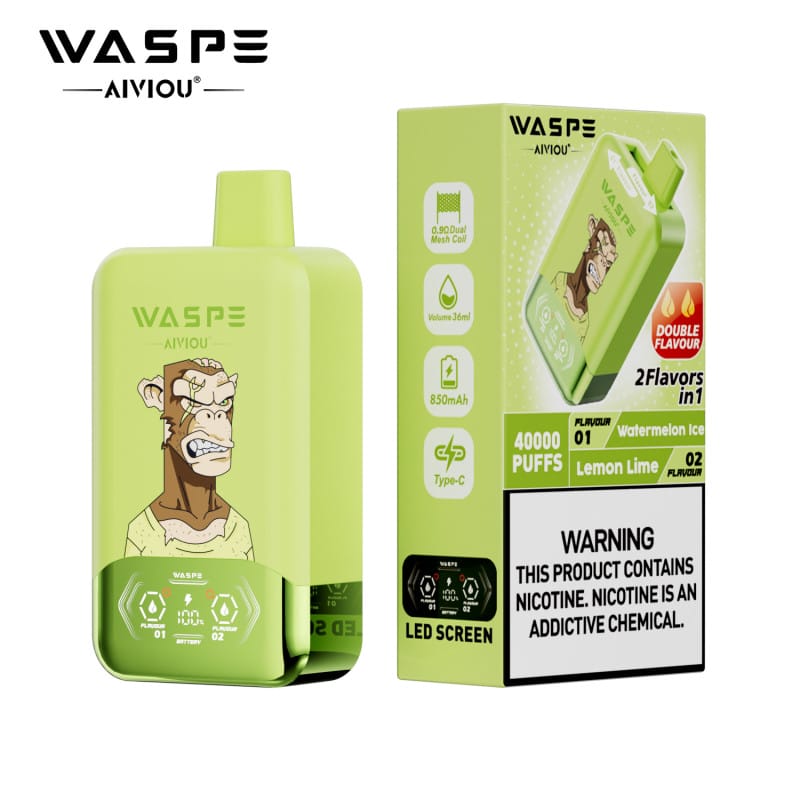 zabawa w kontrasty vape, słodki kwaśny buch e-liquid, przełączanie smaków w locie, Watermelon Ice Lemon Lime - Waspe 40k Watermelon Ice & Lemon Lime — E-papieros 40 000 ...