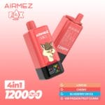 airmez fox 4in1 120k love66 cherry blueberry on ice kiwi passion fruit guava