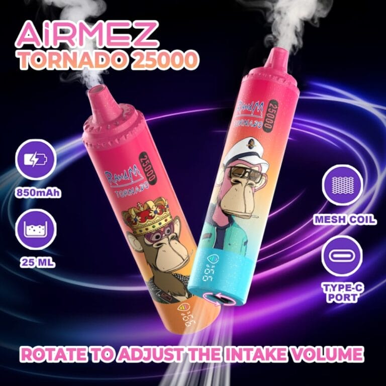 airmez tornado 25000 features airflow dark banner