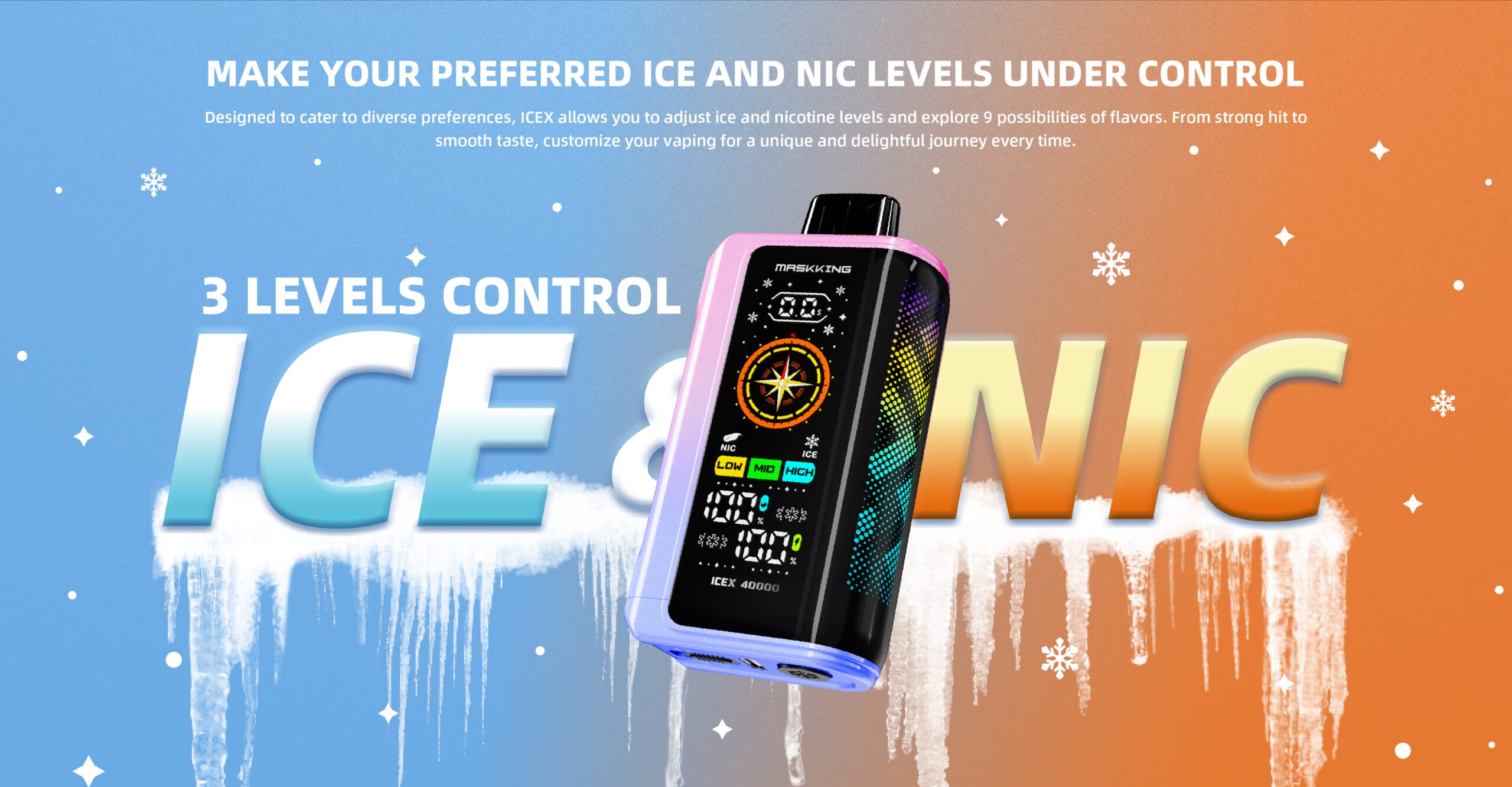 Maskking ICEX 40000 Puffs, jednorazowy vape, e-papieros, opakowanie jednorazowego vape - Maskking ICEX 40000 Puffs - Lodowe Orzeźwienie | Pobranie...